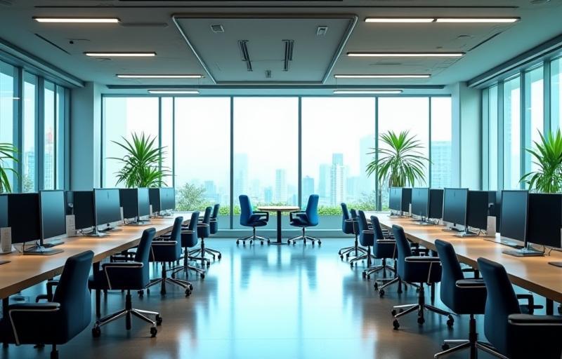 Modern office interior of Bharat AI Labs