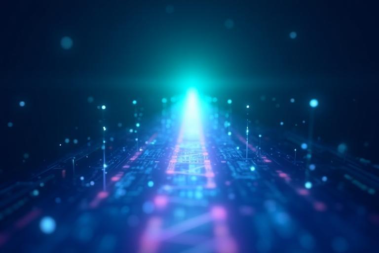 Abstract visualization representing career growth and innovation in AI